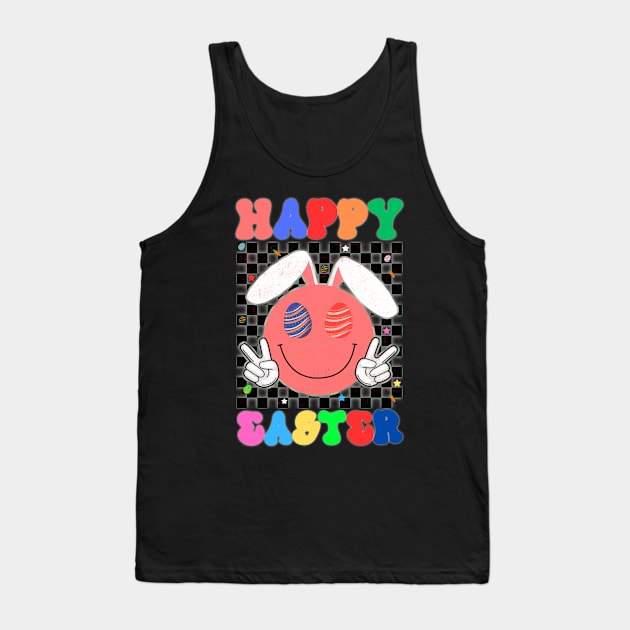 Happy Easter Bunny Rabbit Face Funny Easter Day Tank Top by MetAliStor ⭐⭐⭐⭐⭐